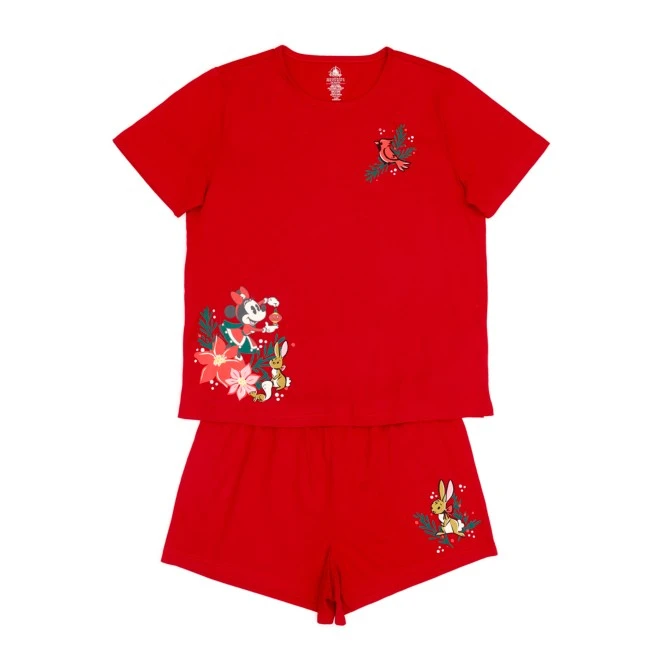 Disney Nouveaux Modelès Pyjama De Noël Minnie Style Vintage Pour Femmes 3 Disney Nouveaux Modelès Pyjama De Noël Minnie Style Vintage Pour Femmes