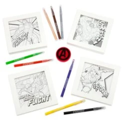 Disney Vente Chaleur Illustrations Encadrées à Colorier Marvel